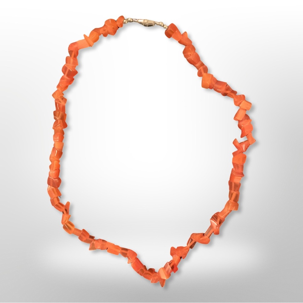 Orange Shell Necklace • 18-inches
